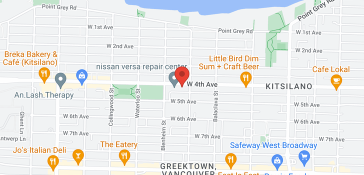 map of 301 3220 W 4TH AVENUE